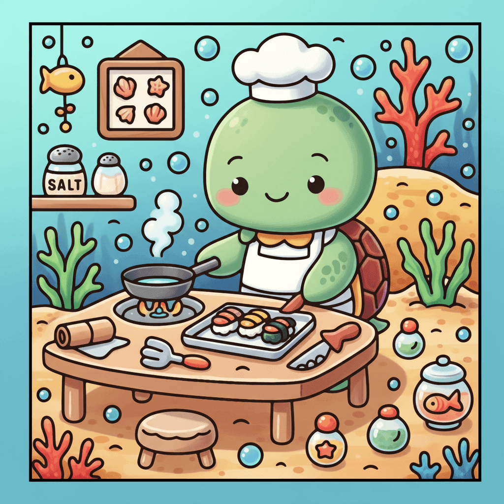 Ocean Cuties Coloring Book colored sample 5