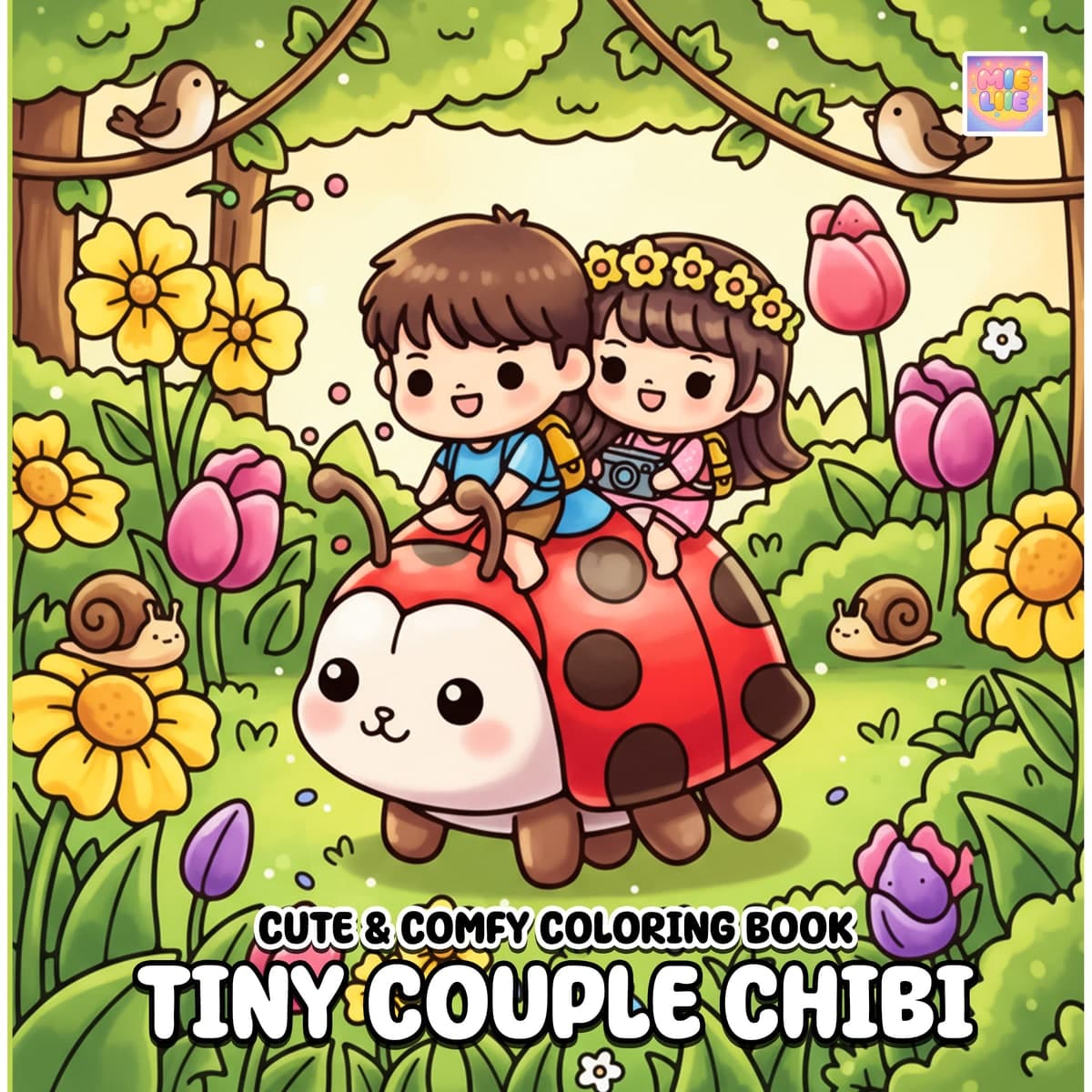 Tiny Couple Chibi Coloring Book cover