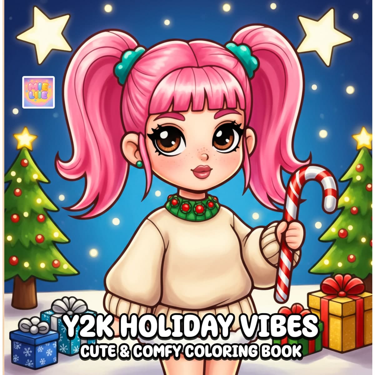 Y2K Holiday Vibes Coloring Book cover
