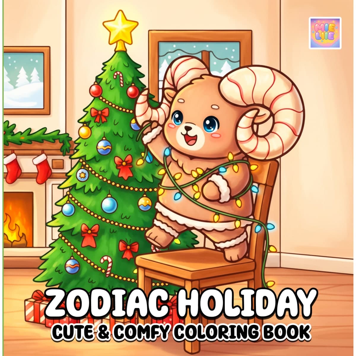 Zodiac Holiday Coloring Book cover