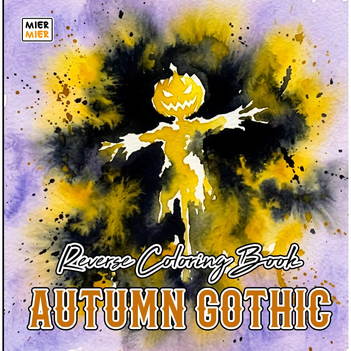 Autumn Gothic Reverse Coloring Book cover