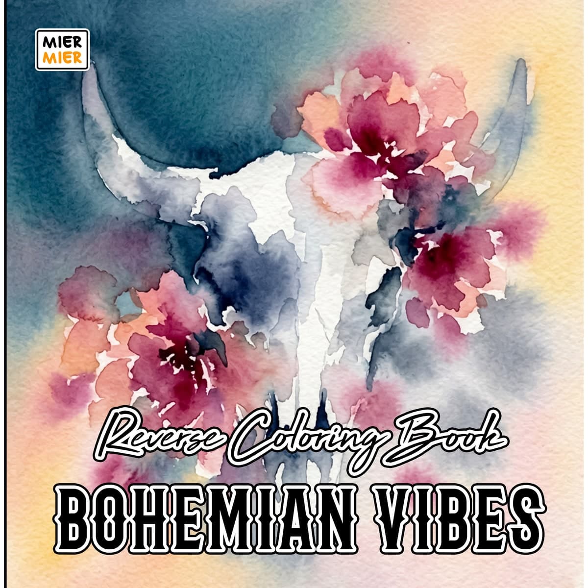Bohemian Vibes Reverse Coloring Book cover