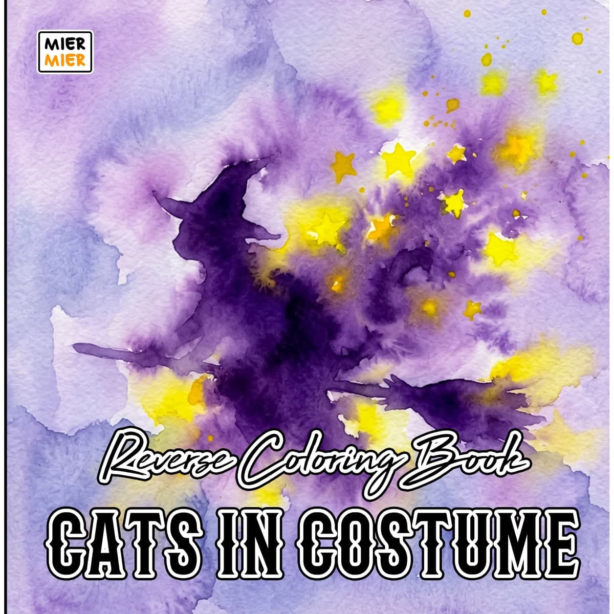 Cats in Costume Reverse Coloring Book