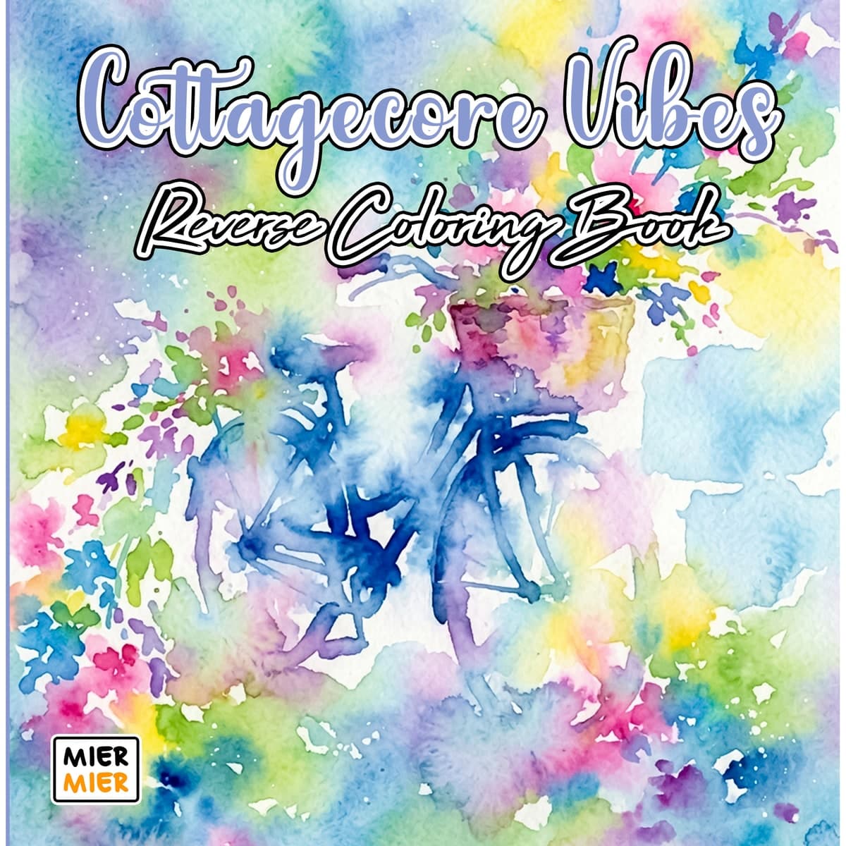 Cottagecore Vibes Reverse Coloring Book cover