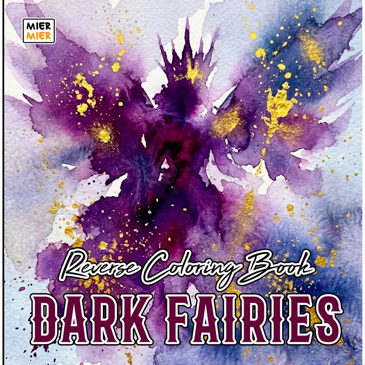Dark Fairies Reverse Coloring Book cover