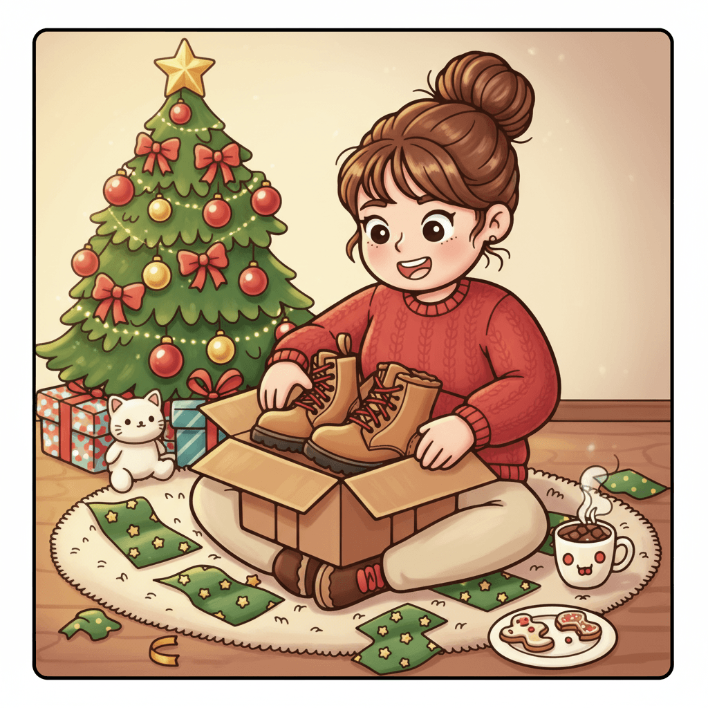 Christmas Girls Cute & Easy Coloring Book colored sample 3