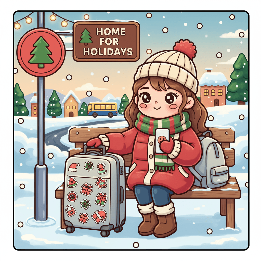Christmas Girls Cute & Easy Coloring Book colored sample 7