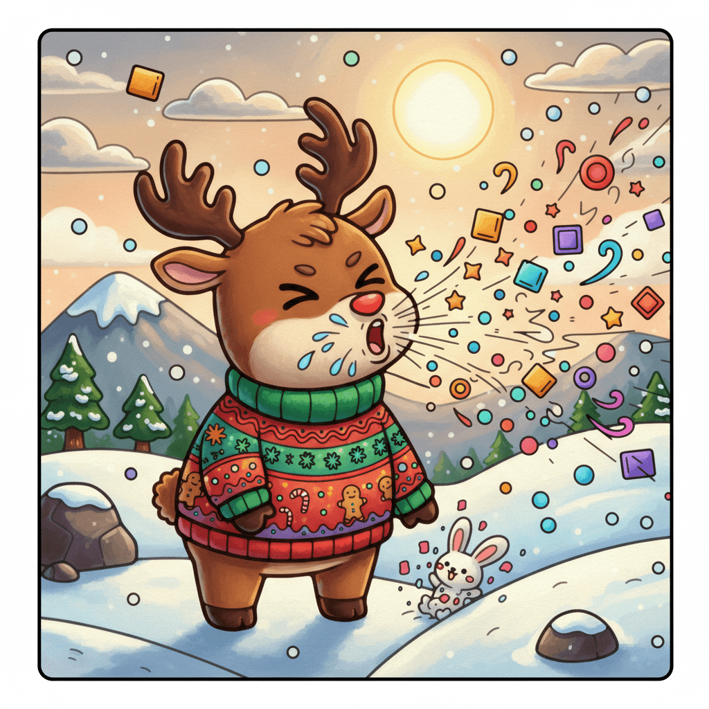 Xmas Fun Cute & Easy Coloring Book colored sample 3