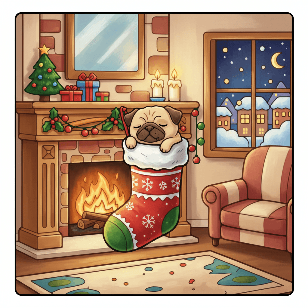 Xmas Fun Cute & Easy Coloring Book colored sample 5