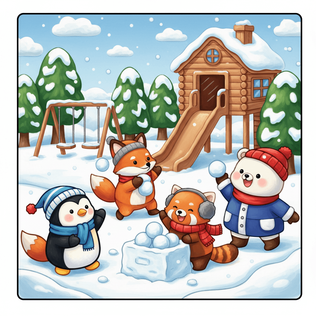 Xmas Fun Cute & Easy Coloring Book colored sample 8